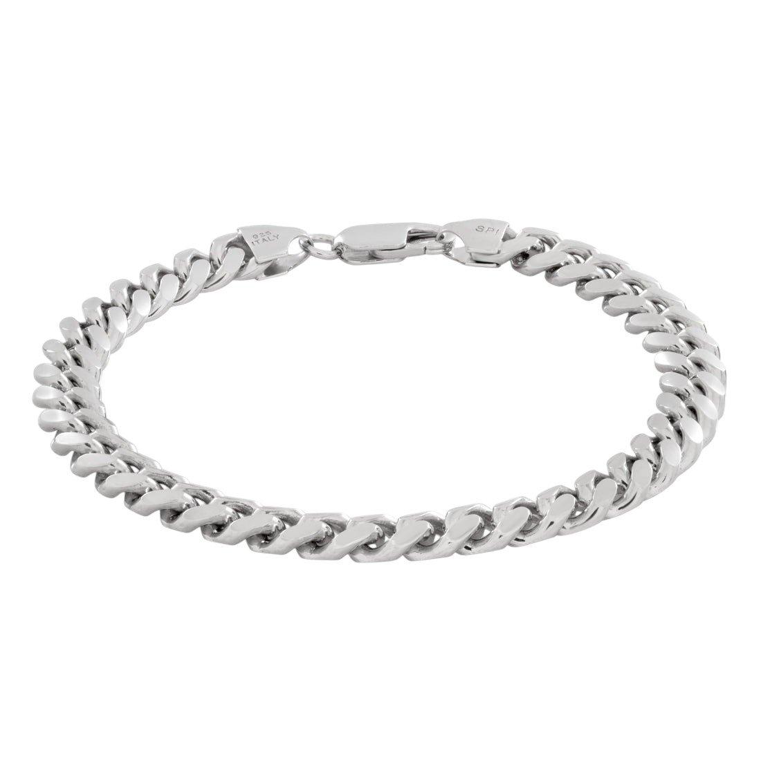 King Ice 3mm Miami Cuban Link Bracelet - White Gold - WHITE GOLD